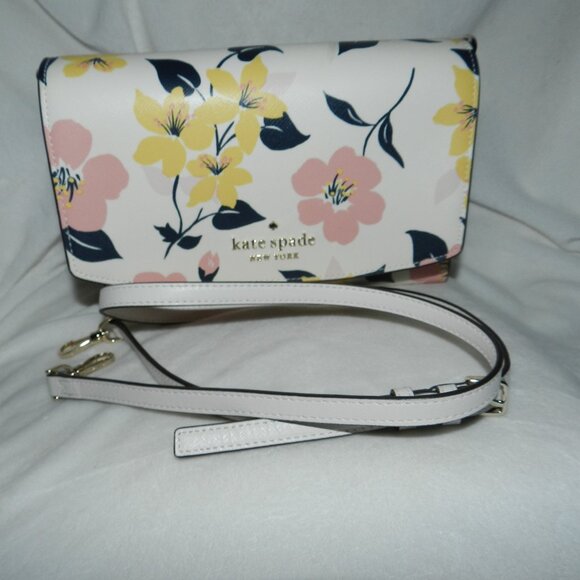 Kate Spade♠️Carson Lily💐Blooms Convertible Crossbody & Shoulder Bag♠️📦🏃🏻⚡🚚 - Picture 5 of 16